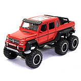 Дитяча машинка іграшкова Автопром «Mercedes-Benz G63» Мерседес-Бенц червоний зі світловими і звуковими ефектами, 19х8х8 см (7692), фото 3