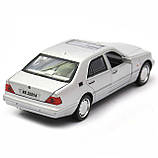 Дитяча машинка іграшкова Автопром «Mercedes» W140, 15 см, світло, звук, двері відчиняються, сірий (32014), фото 6