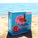 Надувний пліт, матрац Intex Рожева квітка (58787). для пляжу, фото 2