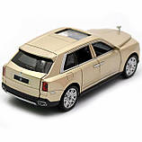 Дитяча машинка іграшкова Автопром «Rolls-Royce» (Роллс-Ройс) 15 см, світло, звук, двері відчиняються, бронза (7683), фото 6