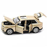 Дитяча машинка іграшкова Автопром «Rolls-Royce» (Роллс-Ройс) 15 см, світло, звук, двері відчиняються, бронза (7683), фото 8