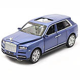 Дитяча машинка іграшкова Автопром «Rolls-Royce» (Роллс-Ройс) 15 см, світло, звук, двері відчиняються, синій (7683), фото 5