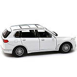 Машинка іграшкова Автопром BMW X7 метал, 16 см, білий, світло, звук, двері відчиняються (6612), фото 3