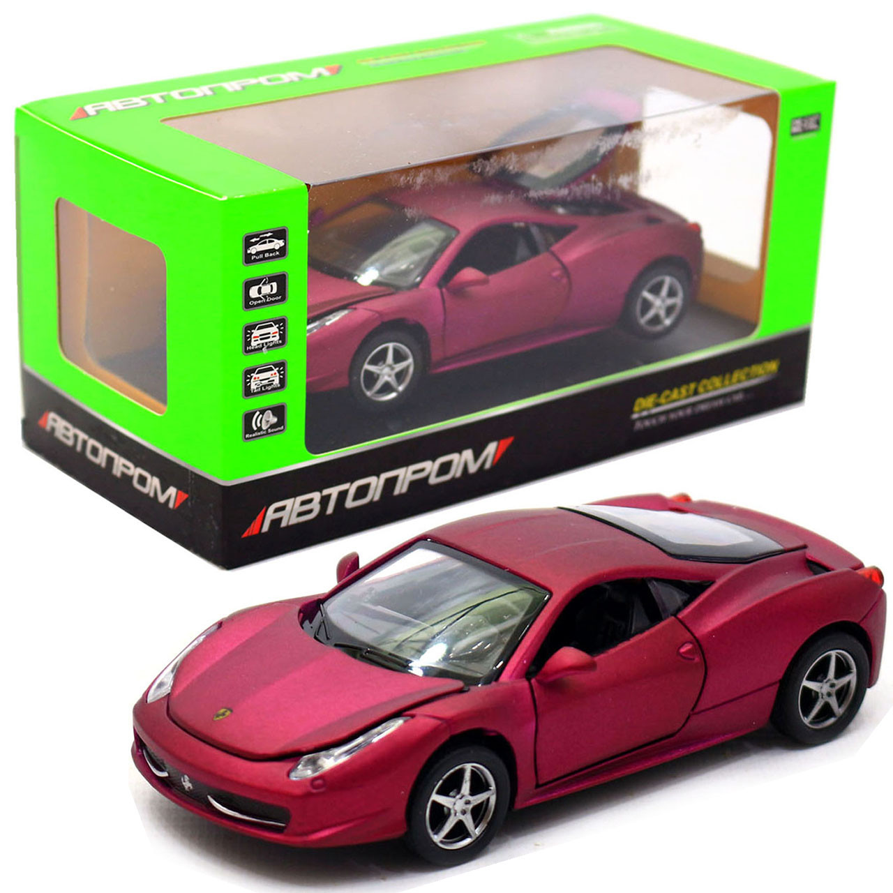 Машинка іграшкова Автопром Ferrari 458 Фіолетовий (3201C)