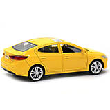 Машинка іграшкова Автопром Hyundai Elantra (Хюндай Елантра) метал, 11 см, жовтий (4343), фото 3