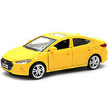Машинка іграшкова Автопром Hyundai Elantra (Хюндай Елантра) метал, 11 см, жовтий (4343), фото 5