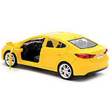 Машинка іграшкова Автопром Hyundai Elantra (Хюндай Елантра) метал, 11 см, жовтий (4343), фото 8