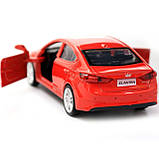 Машинка іграшкова Автопром Hyundai Elantra (Хюндай Елантра) метал, 11 см, червоний (4343), фото 8