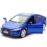 Машинка іграшкова Автопром Hyundai Elantra (Хюндай Елантра) метал, 11 см, синій (4343), фото 6
