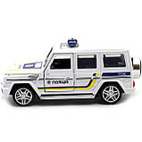 Машинка іграшкова Автопром Mercedes Benz «Поліцейський автомобіль» джип, метал, 15 см (світло, звук) 7844-4, фото 2