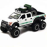 Машинка іграшкова Автопром Raptor F150 Білий зі світловими і звуковими ефектами (7682), фото 5