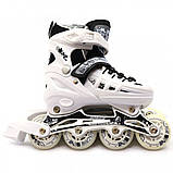 Дитячі ролики Scale Sports білі (розмір 31-34, метал, що світяться колеса ПУ) 1932601125-s, фото 2