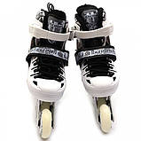 Дитячі ролики Scale Sports білі (розмір 31-34, метал, що світяться колеса ПУ) 1932601125-s, фото 3