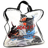 Дитячі ролики Scale Sports різнокольорові в сумці (розмір 31-34, метал, що світяться колеса ПУ) 2088000022398, фото 6