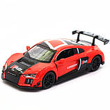 Машинка іграшкова Автопром «Audi R8 LMS» метал, 14 см, червона, світло, звук, двері відчиняються (7850), фото 5