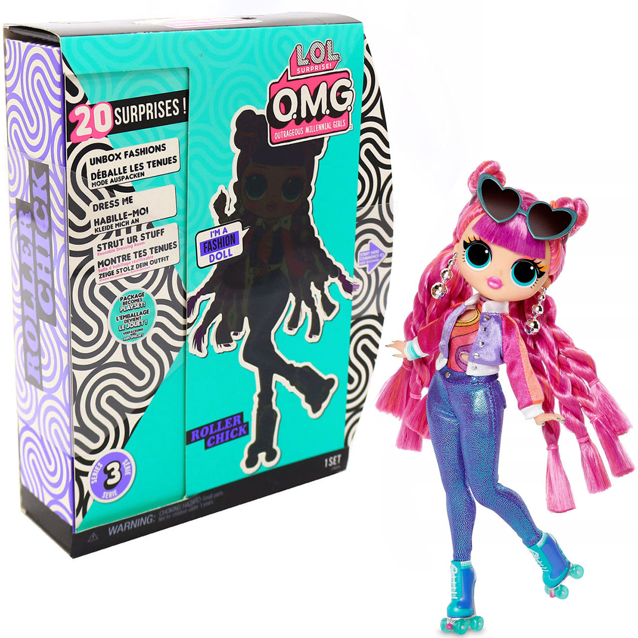 Ігровий набір з лялькою LOL SURPRISE! - OMG 3 серія - Диско-скейтер з аксесуарами (567196), фото 1