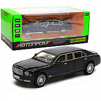 Машинка игровая лимузин Автопром «Bentley Mulsanne» (Бентли) 20х7х6, Черный (7694)