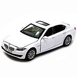 Машинка іграшкова Автопром «BMW 535» 1:32, 14 см, білий, світло, звук, двері відчиняються (6605), фото 5