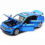 Машинка іграшкова Автопром «BMW 535» 1:32, 14 см, синій, світло, звук, двері відчиняються (6605), фото 8