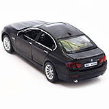 Машинка іграшкова Автопром «BMW 535» 1:32, 14 см, чорний, світло, звук, двері відчиняються (6605), фото 4
