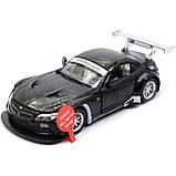 Машинка іграшкова Автопром «BMW Z4 GT3», 14 см, світло, звук, двері відчиняються, чорний (7851), фото 5