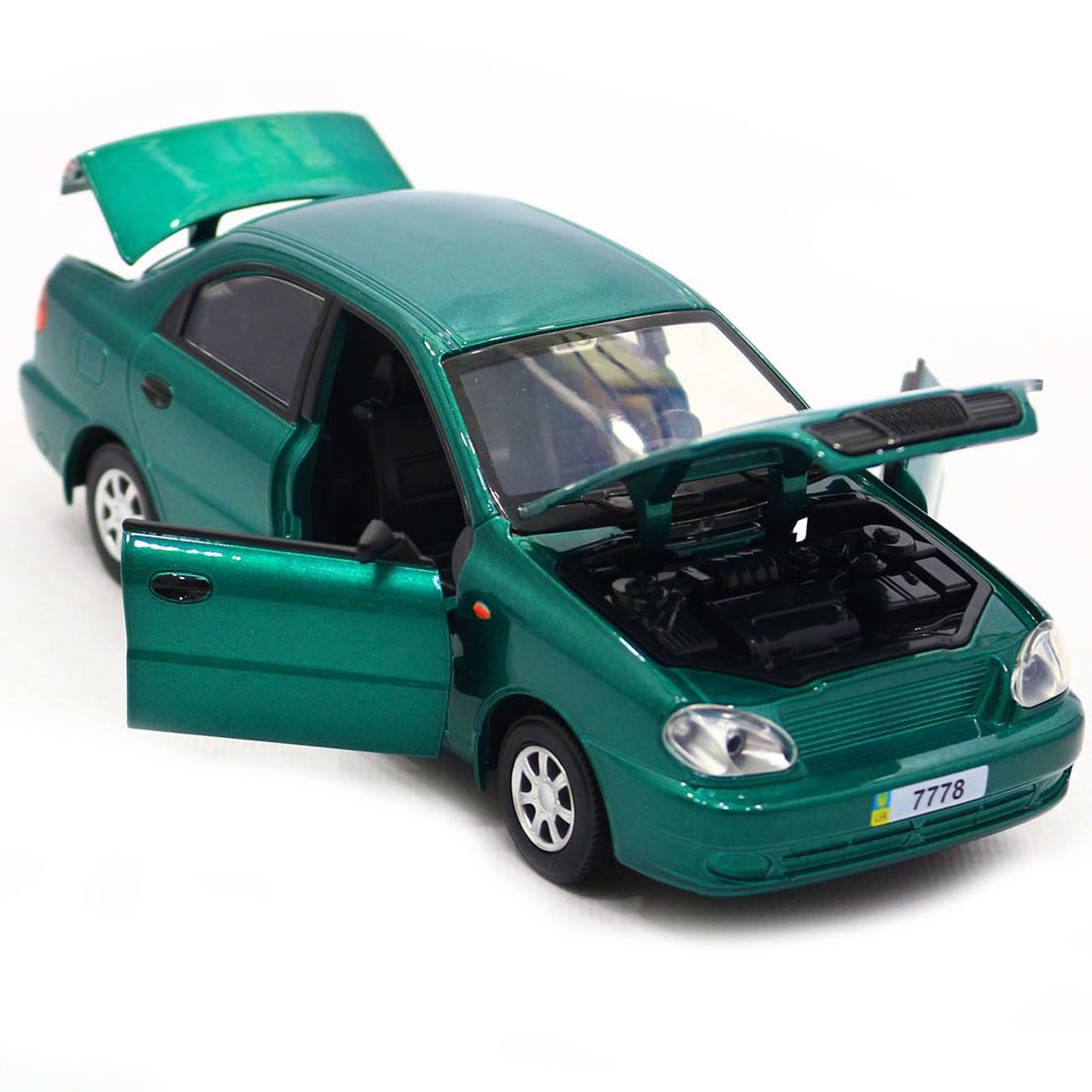 Машинка игровая автопром «Daewoo Lanos» Зелёный (свет, звук) 7778 - фото 8 - id-p1250753433