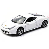 Машинка іграшкова Автопром «Ferrari 458» білий, 17х7х3 см (3201C), фото 5
