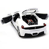 Машинка іграшкова Автопром «Ferrari 458» білий, 17х7х3 см (3201C), фото 8