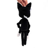 М'яка іграшка Картун Кет «Kinder Toys» Cartoon Cat Мультяшний Кіт чорний 32*12*10 см (00216-01), фото 5