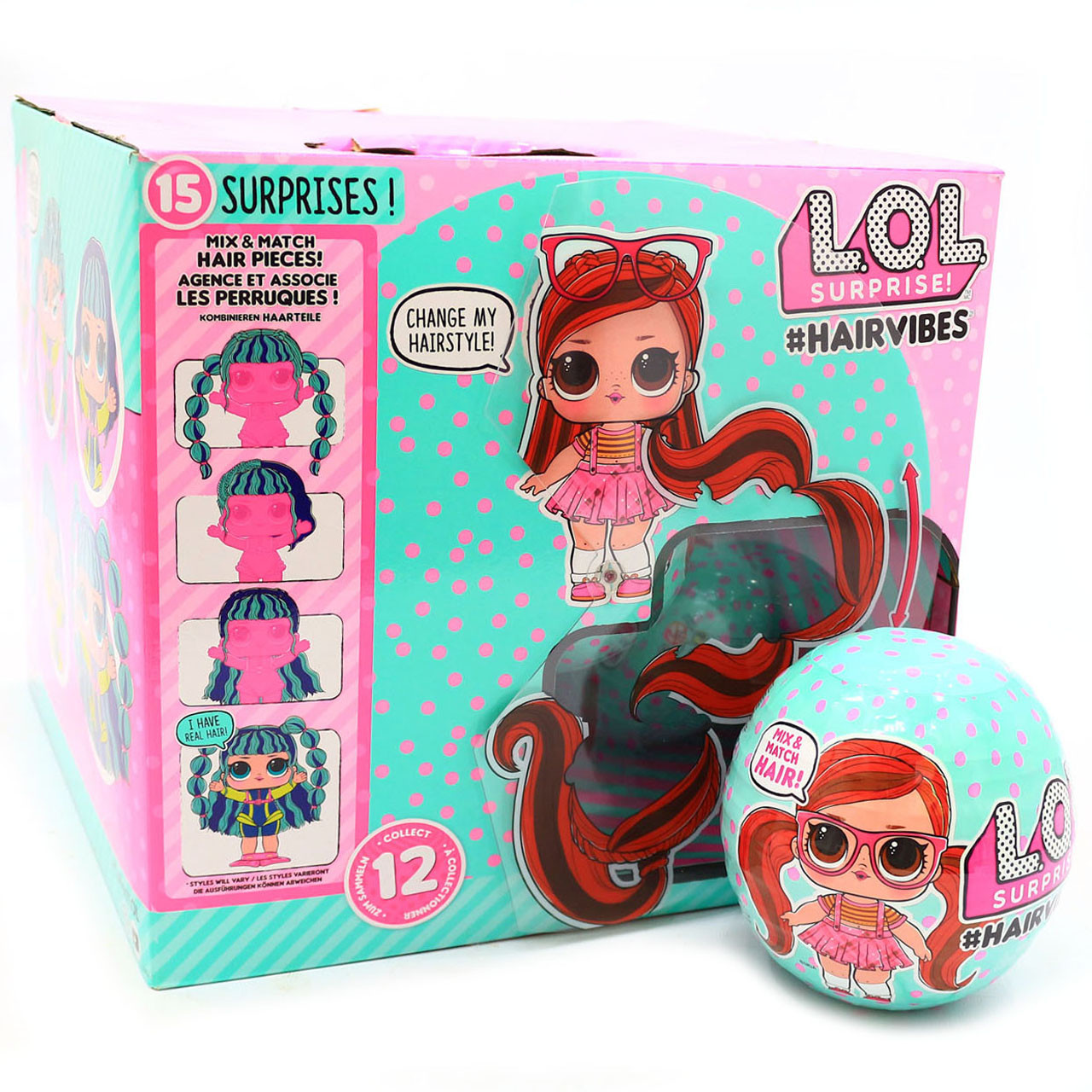 Ігровий набір-сюрприз з лялькою LOL Surprise! S6 W1 Hairvibes Модні Зачіски (564744-W1)