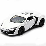Машинка іграшкова Автопром «Lykan Hypersport» Біла, 14 см (32013), фото 5