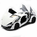 Машинка іграшкова Автопром «Lykan Hypersport» Біла, 14 см (32013), фото 7