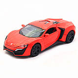 Машинка іграшкова Автопром «Lykan Hypersport» Червона 14 см (32013), фото 5