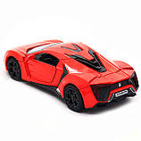 Машинка іграшкова Автопром «Lykan Hypersport» Червона 14 см (32013), фото 6