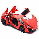 Машинка іграшкова Автопром «Lykan Hypersport» Червона 14 см (32013), фото 7
