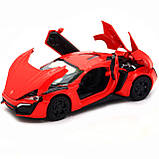 Машинка іграшкова Автопром «Lykan Hypersport» Червона 14 см (32013), фото 8
