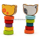 Дитячий дерев'яний конструктор Набір дерев'яних іграшок Cubika Гнучкі тварини (13661), фото 3
