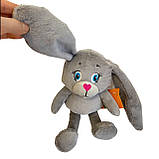 М'яка іграшка кото-зайчик з сюрпризом, Копиця, хутро штучне, сірий, 47см (00514-01), фото 4