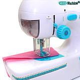 Іграшкова дитяча швейна машинка Sewing Machine білий захист рук світло 20*25*10 см (7920), фото 5