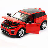 Машинка іграшкова Автопром «Range Rover» джип, метал, 17 см, червоний (світло, звук, двері відчиняються) 68258AR, фото 7