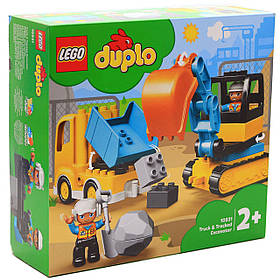 Конструктор LEGO DUPLO Вантажівка і гусеничний екскаватор, 20 деталей (10931)