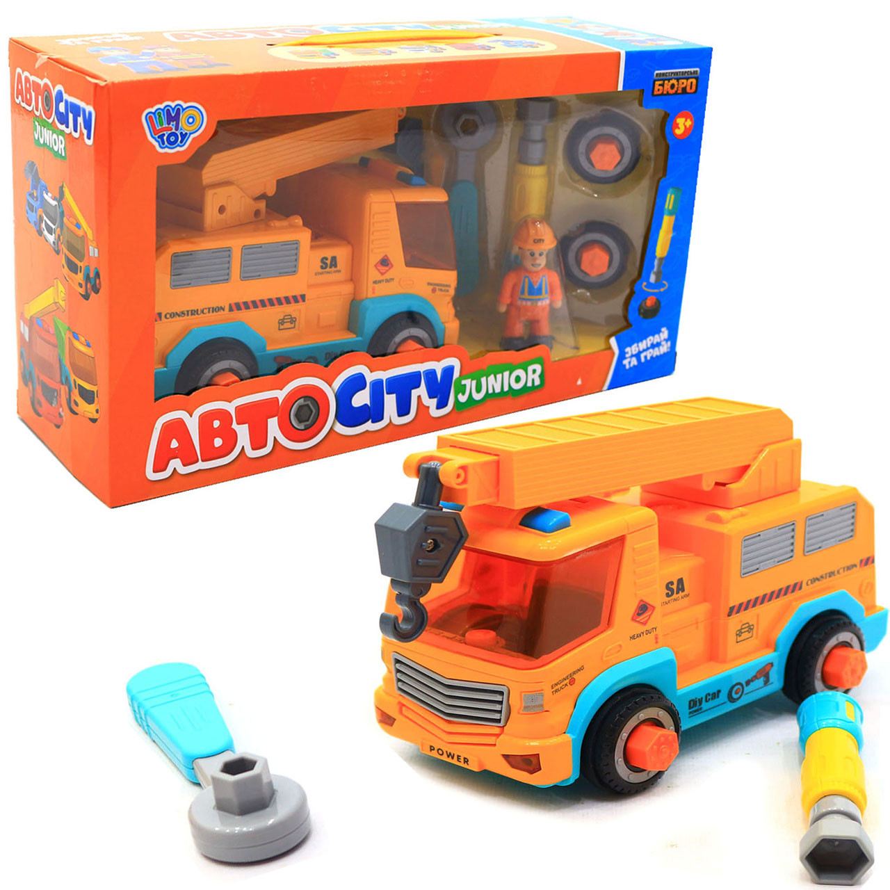 Конструктор Limo Toy Авто City Кран музичний на батарейках (KB 034)