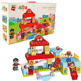 Конструктор Qman великі деталі «Дитячий майданчик» 93 деталі (5104)