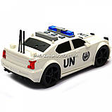 Машинка іграшкова Автопром «Автомобіль ООН», 19х8х7 см, пластик (світло, звук) 7916ABC, фото 5