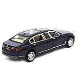 Іграшкова машинка металева «BMW 760» Автопром кадилак, синій, світло, звук, 22*, фото 4