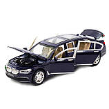 Іграшкова машинка металева «BMW 760» Автопром кадилак, синій, світло, звук, 22*, фото 5