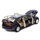 Іграшкова машинка металева «BMW 760» Автопром кадилак, синій, світло, звук, 22*, фото 6