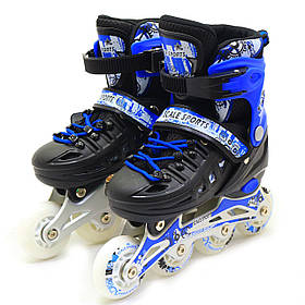 Ролики дитячі SCALE SPORT, чорний, розмір 31-34, алюміній, колеса PU (1281745602-S)