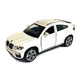 Іграшкова машинка металева BMW X6 АвтоЕксперт БМВ Х6 джип, білий, звук, світло, інерція, відкр. двері, капот, багажник, 15*6*5 см, фото 3