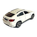 Іграшкова машинка металева BMW X6 АвтоЕксперт БМВ Х6 джип, білий, звук, світло, інерція, відкр. двері, капот, багажник, 15*6*5 см, фото 5